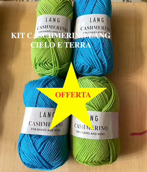 KIT IN OFFERTA CASCHMERINO LANG "CIELO E TERRA"