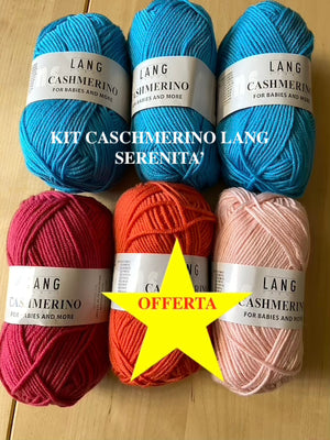 KIT IN OFFERTA CASCHMERINO LANG " SERENITA'"