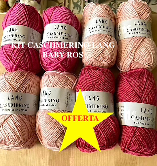 KIT IN OFFERTA CASCHMERINO LANG "BABY ROS"