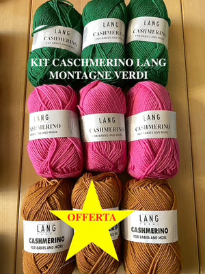 KIT IN OFFERTA CASCHMERINO "MONTAGNE VERDI"