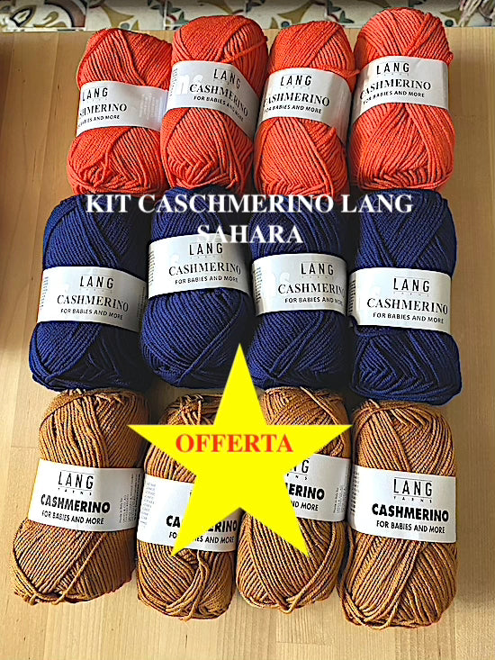 KIT IN OFFERTA CASCHMERINO LANG "SAHARA"